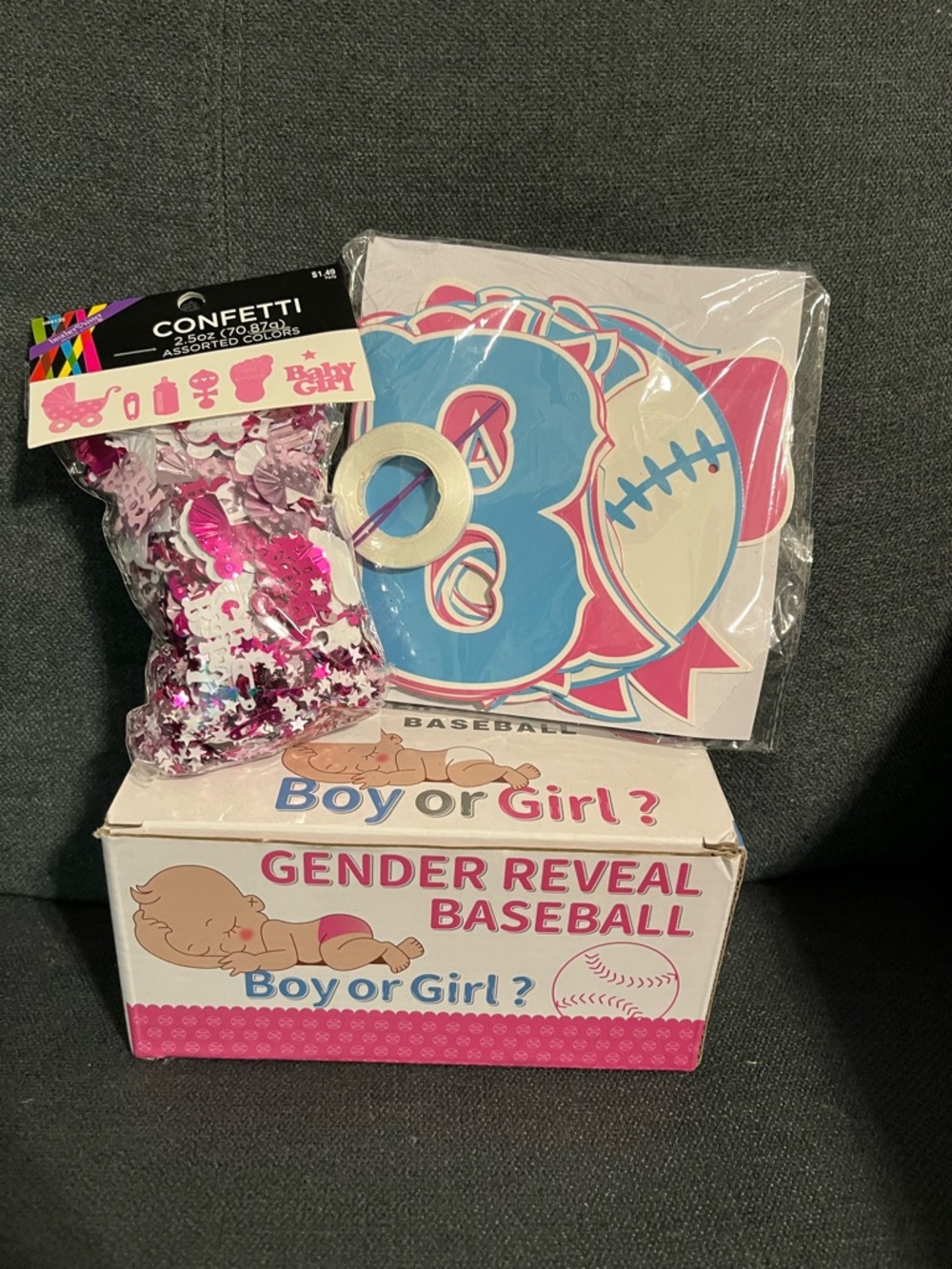 Gender Reveal Baseball Party Kit (it’s a Girl)